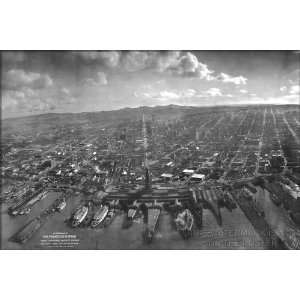 San Francisco Earthquake of 1906 From Bay   24x36 Poster