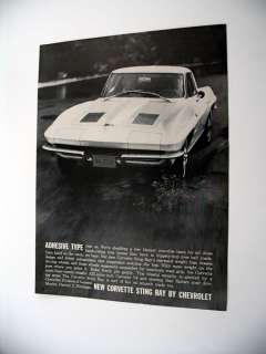 Corvette Sting Ray stingray 1963 print Ad  