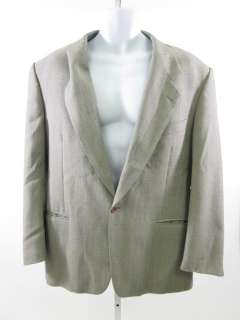 BEAU BRUMMEL Beige Wool One Button Blazer Jacket 42 R  