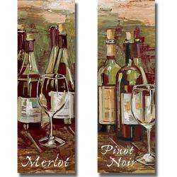 Heather French Roussia Merlot and Pinot Noir 2 piece Canvas Art Set 