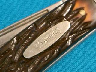   CAMILLUS ROUGH CUT TOBACCO CATTLE STOCKMAN KNIFE KNIVES POCKET ETCHED