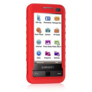 NEW Silicone SKIN Case COVER RED FOR SAMSUNG OMNIA I910  