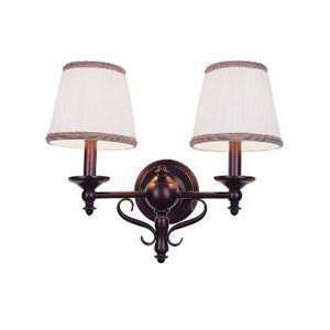   8092 AG Antique Gold Tuscan Two Light Up Lighting Wall Sconce 8092