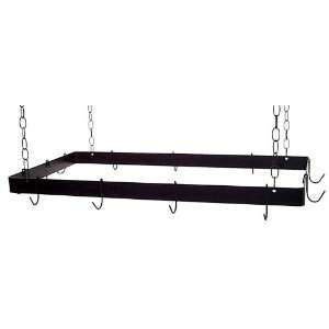  Grace 30 inch Rectangle Pot Rack with Hooks and Chain 