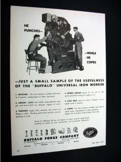 Buffalo Forge Universal Iron Worker machine 1956 Ad  