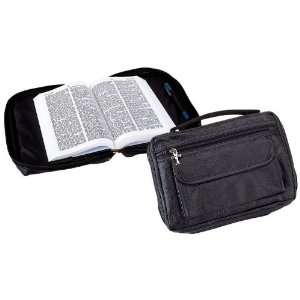  Embassy Stone Design Black Genuine Leather Bible Cover 