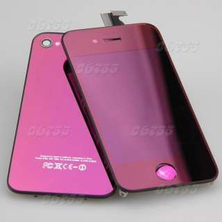 Mirror Purple Digitizer LCD Assembly+Housing iPhone 4G  