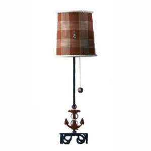  Red & Navy Anchor Stick Lamp
