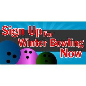 3x6 Vinyl Banner   Winter Bowling League 