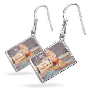  Earrings Merry Christmas with French Sterling Silver 
