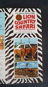 1970s Royal Pallm Beach Florida Lion County Safari map  