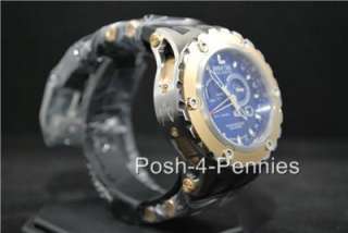   RESERVE SPECIALTY SUBAQUA GMT ALARM BLACK GOLD BLUE WATCH 6205  