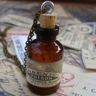 Wicca vial necklace pendant flask bottle witch voodoo  