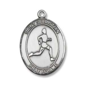St. Sebastian Track & Field Large Sterling Silver Medal
