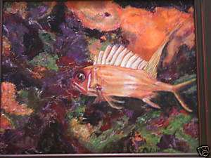 Squirrel Fish Painting Oil Framed Fish   