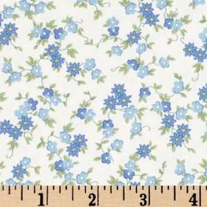  44 Wide Magic Vine Forget Me Knots Light Blue Fabric By 