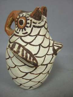 1950 Vintage Zuni Pueblo Pottery OWL Effigy Figure C.K.  
