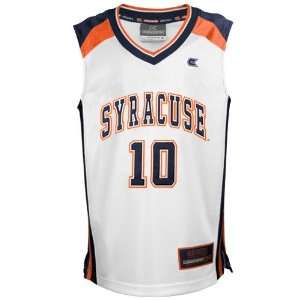  Syracuse Orange #10 White Rebound Basketball Jersey 