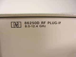HP Agilent 8620C Sweep Oscillator Mainframe + 86250D 8.0   12.4 GHz RF 