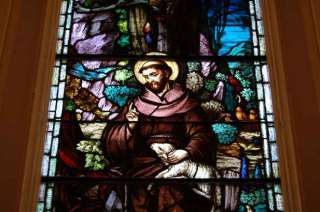 German Stained Glass Window of St. Francis of Assisi  