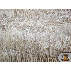  Australian Puff Wave Satin Fabric Beige / 55 Wide / Sold 