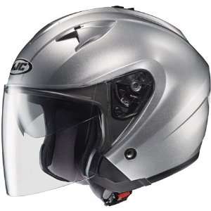  HJC IS 33 Metallic Open Face Helmet Medium  Silver 