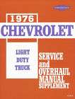 CHEVROLET 1976 Truck Shop Manual 76 Chevy Pickup & Van