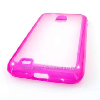 Pink Softgrip Hard Case Gel Cover For Samsung Galaxy S2 Sprint Epic 4G 