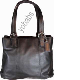Coach F17216 17216 Soho Black Leather 2 Section Tote Bag Purse Handbag 
