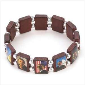  BARACK OBAMA WOOD BEAD BRACELT Jewelry