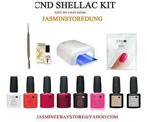 CND SHELLAC STARTER KIT 7 13 PC SET WITH 36W UV GEL LAMP CHOOSE UP TO 