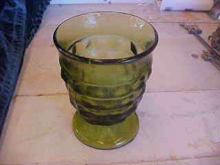 Fostoria American Green Footed Tumbler Glass 4 1/4  
