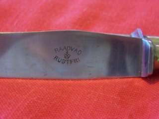 THIS IS A SET OF 2 ANTIQUE OR VINTAGE RAADVAD RUSTFRI KNIVES. I AM 