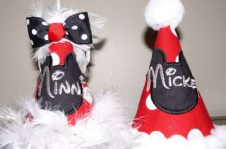 Personalized name mickey minnie mouse birthday hat  