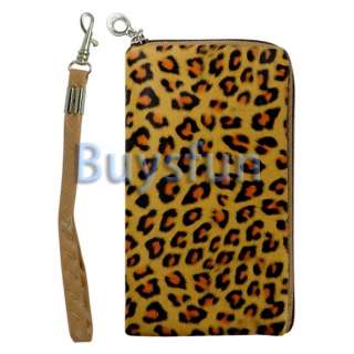 Leopard Zipper Case Bag Wallet Pouch New for Apple iPhone 4 4G 4S 3G 