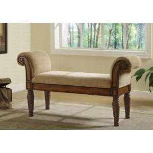 VERY NICE  Coaster Stately upholstered bench in Brown