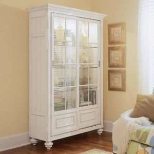    Light RTA Feet Bookcase/China Curio Cabinet in White Painted 920 588