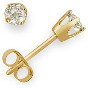 NEW 1/5ct Round Diamond Stud Earrings in 14k Gold  