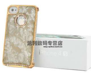 Gold Marble Veins Swarovski Diamond Crystal Hard Case Cover For iphone 