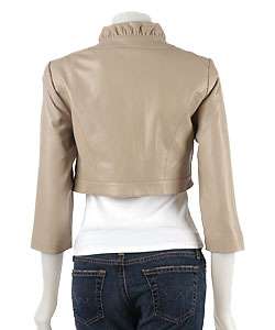 To The Max By BCBG Cropped Leather Jacket  