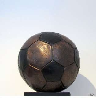 Lost Wax Cast Bronze Soccer Ball Football Sculpture Trophy/Award 
