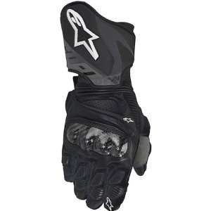   SP 1 Womens Leather Street Racing Motorcycle Gloves   Black / Medium