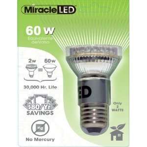 Miracle LED Cool White 2 watt, 60 watt equivalent Light Bulb 605019 