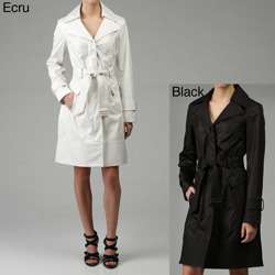 Kenneth Cole Reaction Womens Belted Rain Coat  
