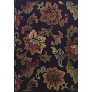   CA112 Sable Flowers Rectangle 7.90 x 10.70 Area Rug