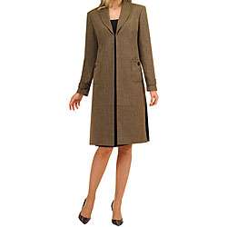 Audrey B Womens Plus Size Dress Suit/ Long Coat  