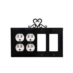  Heart   Double Outlet, Double GFI Electric Cover 