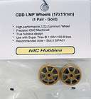 CB Design LMP Wheels 17x11 Aluminum Gold For 3/32 Axle