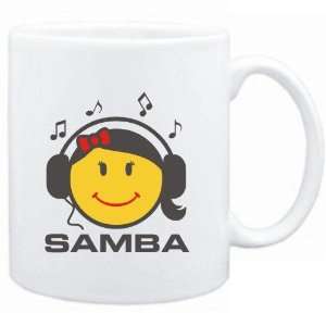  Mug White  Samba   female smiley  Music Sports 