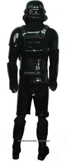 Our replica Shadow Trooper costumes are one size fits all, average 